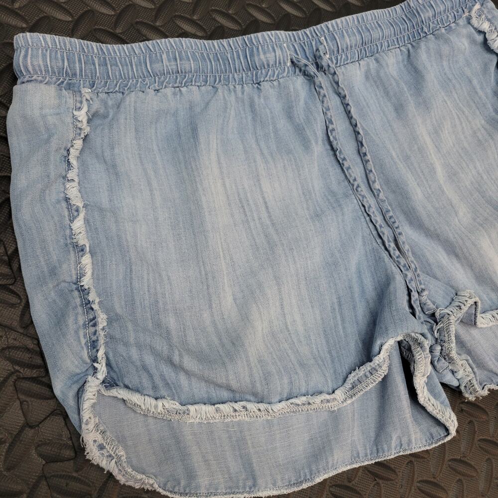 Anthropologie Cloth & Stone Chambray Shorts Large Capsule Wardrobe